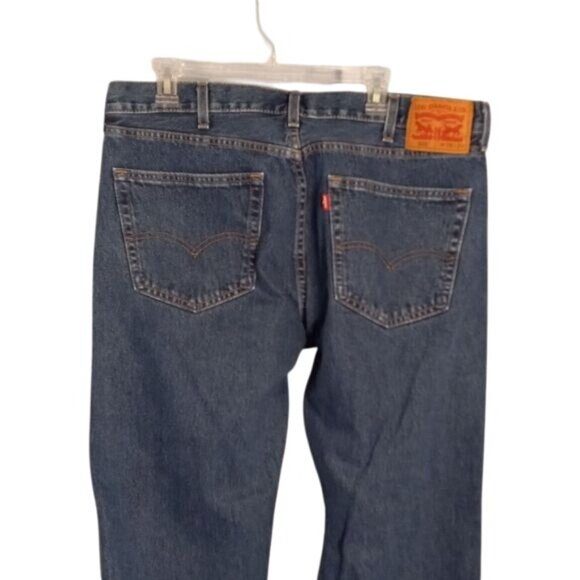 Levis 505 Size 38x29 Mens Regular Fit Straight Leg Jeans Blue Denim Classic 2018 - Picture 6 of 11